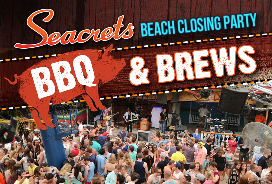 crowds gather at Seacrets beach stage