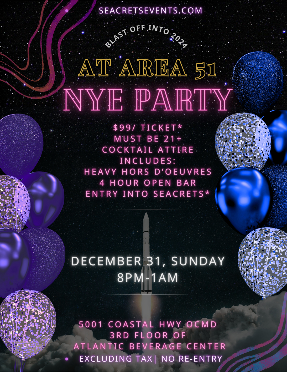 NYE 2024 INFO Seacrets Ocean City MD Waterfront Dining & Bar