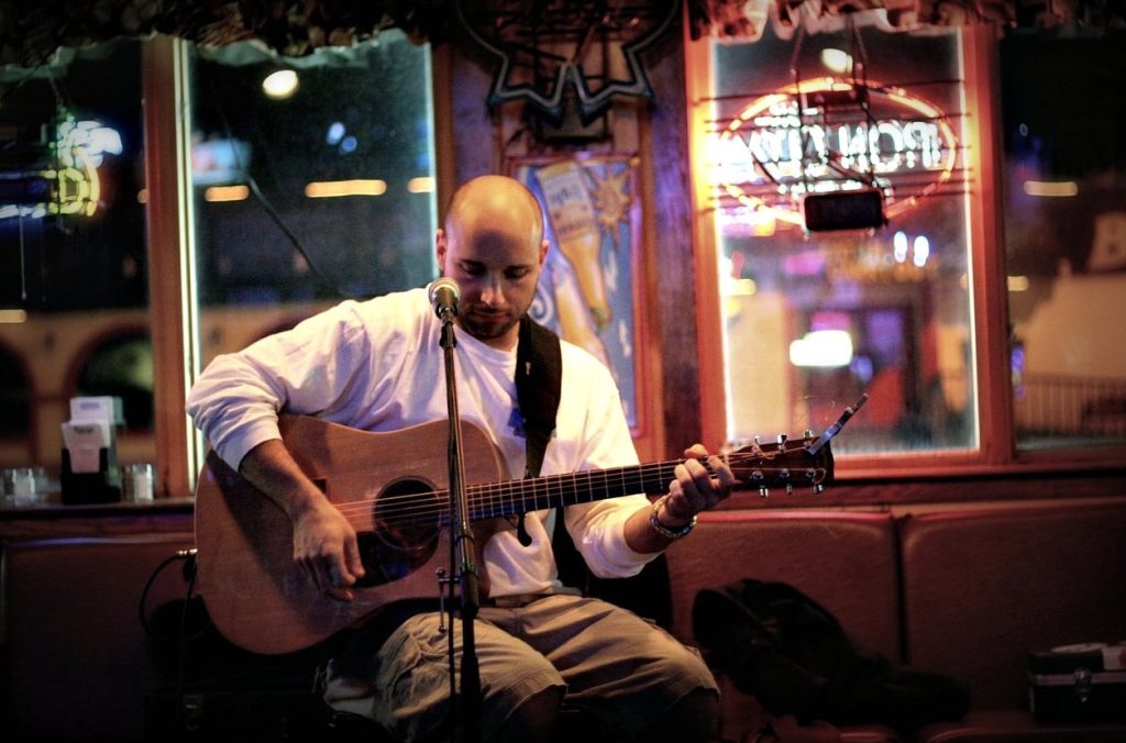 Man playing the guitar